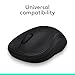 Logitech M185 Wireless Mouse, 2.4GHz with USB Mini Receiver, 12-Month Battery Life, 1000 DPI Optical Tracking, Ambidextrous, Compatible with PC, Mac, Laptop - Black