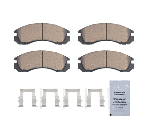 Image of HUSCH D530 Front Ceramic Brake Pads Kit Fit For Mitsubishi Montero Sport 1997-2000, For 3000GT 1991-1999, For Montero 1992-2000, For Diamante 1992-1996, For Eclipse 1994-1999
