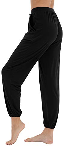 WiWi Pajama Pants for Women Lounge Joggers Yoga Viscose from Bamboo Bottoms Plus Size Pajamas Pant Sweatpants S-4X2
