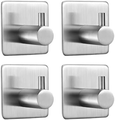 Kit 4 Ganchos Adesivos Aço Inox Premium Resistentes Até 5kg – Sup...