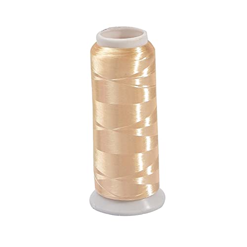 Hilo de bordado de seda brillante multicolor individual para manualidades, bordado a mano, Spiraea, hilo para punto de cruz y costura (Color: Champán, Tamaño: 1 unidad)