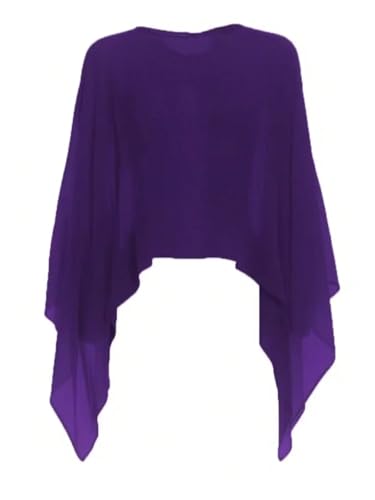Cape en mousseline de soie vaporeuse pour robe de soirée de cérémonie, mariage et bal