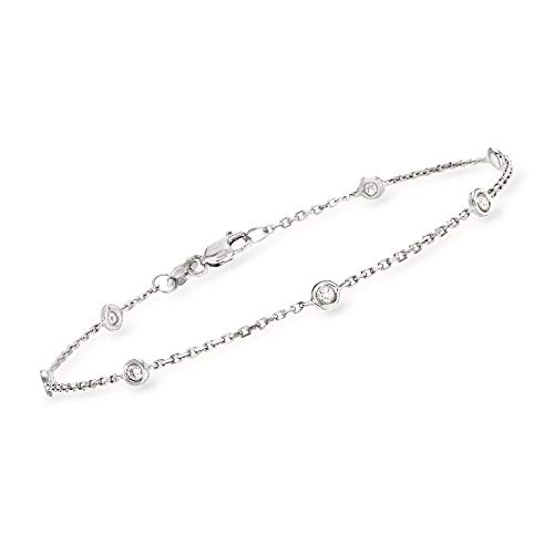 Pure Collection by Ross-Simons 0.20 ct. t.w. Diamond Station Bracelet in 14kt Gold