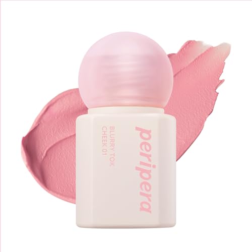 Image of PERIPERA Blurry Tok Cheek Liquid Blush | Matte Blurring Finish, Lightweight & Buildable Texture, Long-Lasting Korean Blush for Cheeks, Safe for Sensitive Skin (01 PINK FRAPPE)