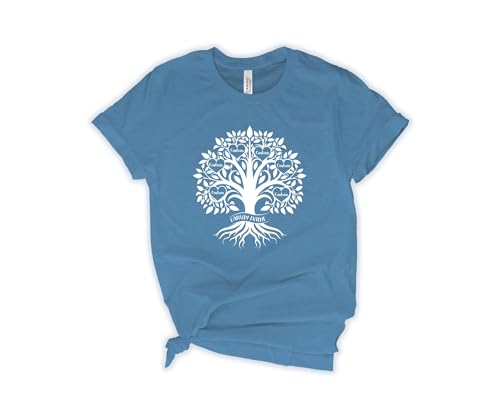 Custom Family Tree Shirts for Women, Customized Shirt With Family Name, Personalized Kids Name Shirts, Custom Gifts for Family Gathering, Personalized Family Reunion Shirts for Men (Unisex V-Neck)4