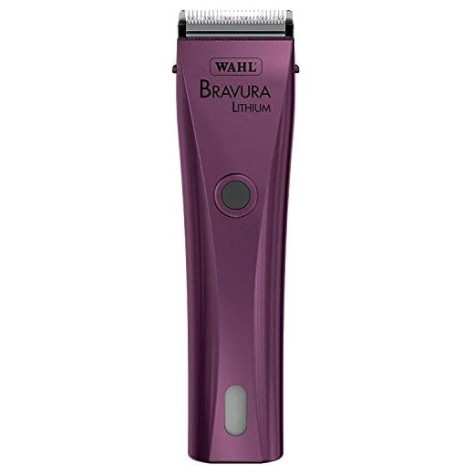 Wahl Professional Animal Bravura Lithium Powerful Motor Cord/Cordless Pet Clipper Kit (Purple) with Blade Brush