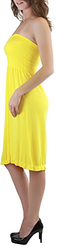 Image of ToBeInStyle Women's Strapless Cover Up Tube Dress Beach Summer Bandeau Flowy
