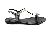 Normal Les Tropeziennes par M. B 42000-NOIR/OR Sandales et Nu Pieds HAMABLAK, Noir, 40 EU