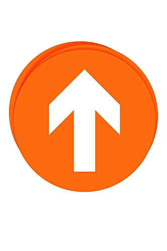 Kit de 3 autocollants flèche pour signalisation de sol de 40 cm | Signal certifié antidérapant pour activités commerciales et magasins | Disponible en 2 couleurs (orange) Cover