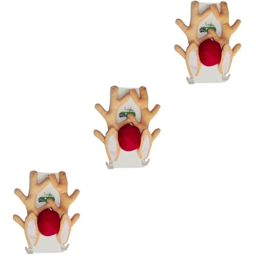 ERVDKXCOI Autogeweihe für Weihnachten, leuchtende Autogeweih 3 Stück...