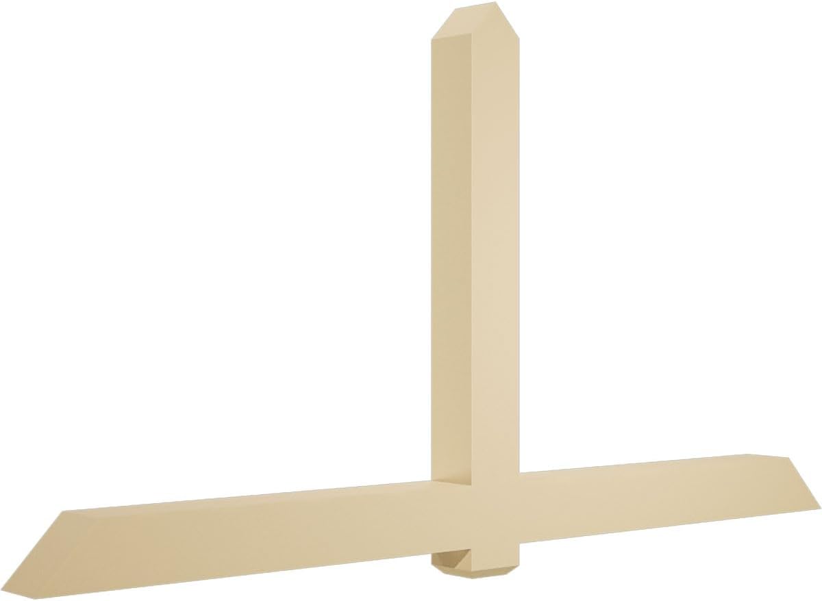 96"W x 52"H x 6"D x 6"F, 13/12 Pitch, Eugene Signature Urethane Gable Bracket, Primed Tan