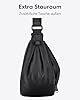 LARKSON Crossbody Bag Damen & Herren Schwarz - Solveig Medium - Umhängetasche im Halbmond Style - Halbrunde Schultertasche - Moon Bag Design - Wasserabweisend #4
