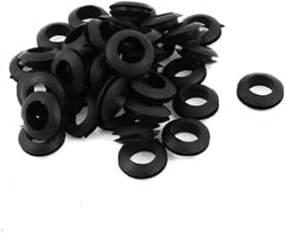 Tool parts 40pcs 10mm Inner Dia Black Rubber Electrical Round Wire Grommets Gasket