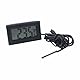 SPORTARC Mini-Thermometer Temperaturanzeige digital mit Sonde 1m - 5m schwarzes Kabel Geeignet für Aquarium, Wassertank