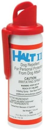 Halt II Dog Repellent Spray Repeller 1.5 oz Personal Protector Stop Agressive Dog Attack