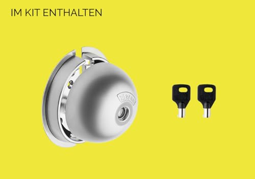 UFO MERONI SERRATURE - Ufo Classic Sicherheitsschloss Transporter, Einbruchschutz Wohnmobil für Lieferwagen und leichte Nutzfahrzeuge, Manuelles Lieferwagenschloss, Door Lock