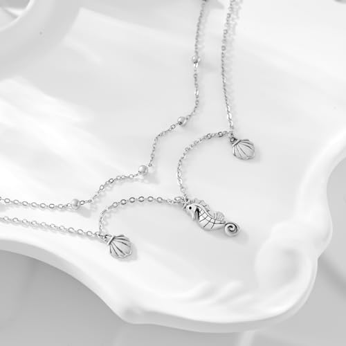 Image of CHIC & ARTSY 925 Sterling Silver Ankle Bracelets for Women, Adjustable Layered Foot Chains with Nature & Symbol Charms, Lightweight Comfort Fit Boho Beach Everyday Jewelry