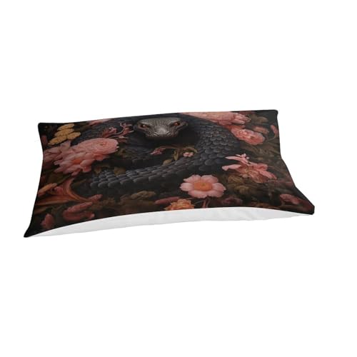 Housse de couette serpent 3D 135x200cm avec 2 taies d'oreiller pour lit simple - 4