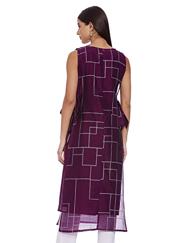 Image of Amazon Brand - Myx Women's Regular Fit Kurta in Poly Chanderi
