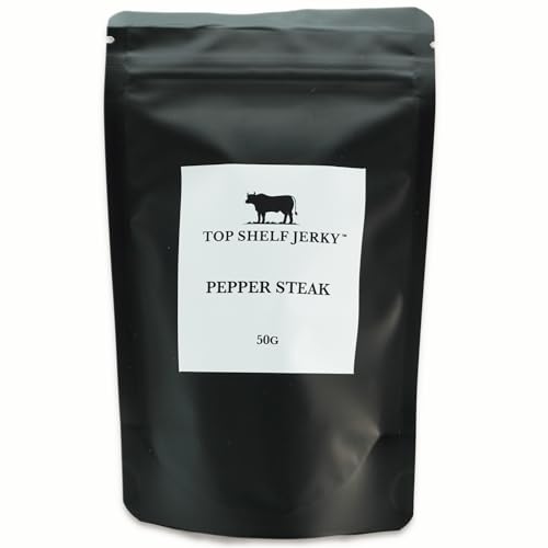 TOP SHELF JERKY Beef Jerky | Pepper Steak | Authentic Beef Jerky | Full Flavour Jerky | Aussie Made