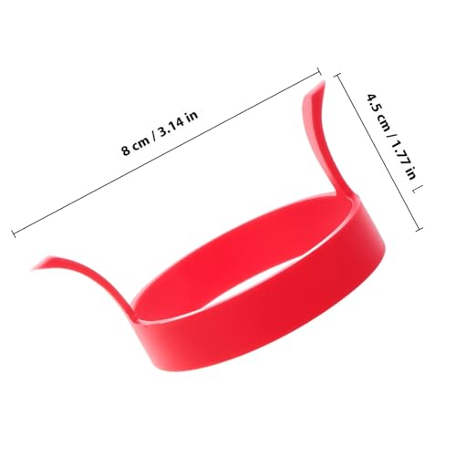 BESTonZON 4個 シリコン製卵リング 丸型耐熱ノンスティック調理用目玉焼き型 ハンドル付き滑り止め加工 繰り返し使用可能で なフライパン用エ