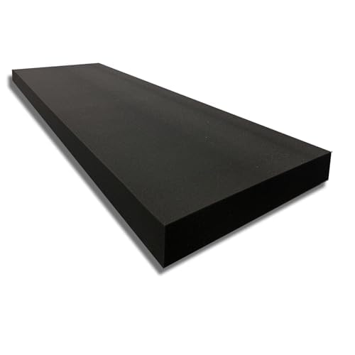 FoamTouch 3" Thick, 36" Wide x 96" Long Charcoal High Density Foam, Charcoal Foam Ideal for Couch Cushion, Bench Cushion, Seat Replacement, Wheelchair