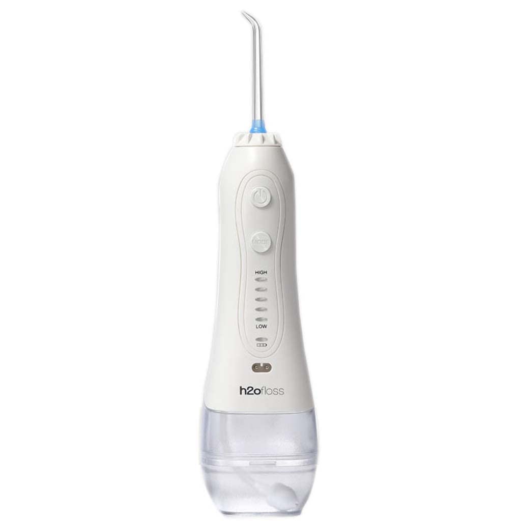 TJH Limpiador de Dientes con Hilo Dental de Agua inalámbrico, irrigador Oral de Agua Dental Profesional, IPx7 a Prueba de Agua y Modo de Bricolaje y 5 boquillas, Tanque de Agua extraíble de 300 ml