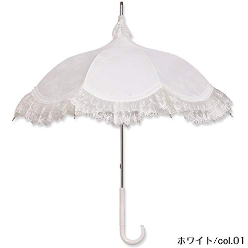 moment-flower（モーメントフラワー）【パゴダ日傘/UVカット加工/晴雨兼用/全３色】 (ホワイト/col.01)