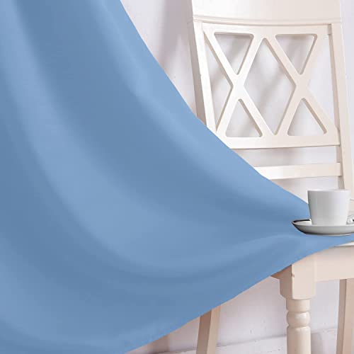 Magic Drapes Pinch Pleated Drapes Blackout Curtains For Traverse Rods Thermal Insulated Room Darkening Window Treatment Panel For Bedroom, Patio Door W(26"+26") L84 (2 Panels Combined, Sky Blue) #TOP2