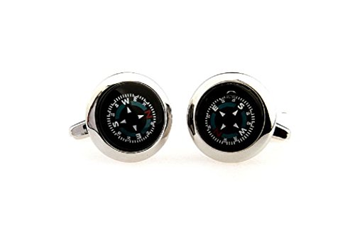 Mancuernillas MRCUFF con brújula en caja de regalo miniatura 3
