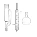 Deschem 500ml 24/40 Glass Soxhlet Extractor 50/45 Allihn Condenser & One Flat Bottom Flask