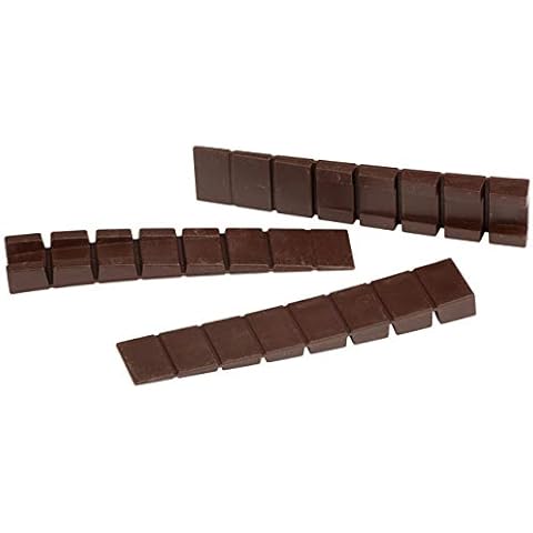 Cuñas de Muebles │ marrón │ 20 piezas │ 7 segmentos de ruptura │ 100 x 20 x 1-8 mm │ Cuñas de Calco Inferior │ Cuñas de Ajuste │ by FD-Workstuff Cover