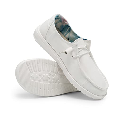 Image of HEYDUDE Women's Wendy Chambray | Women's Shoes | Women's Lace Up Loafers | Comfortable & Light-Weight