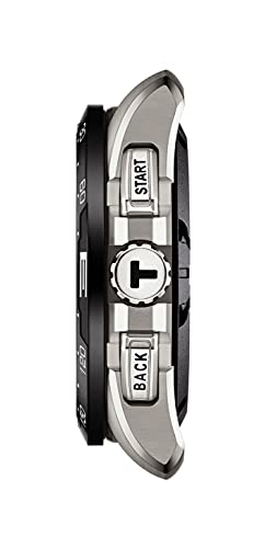 Tissot Unisex T-Touch Connect Solar Antimagnetic Titanium Case Swiss Tactile Quartz Watch with Strap, Grey, 23 (Model: T1214204405100), Grey, Quartz Watch