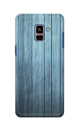 Image of Printed Hard Back Cover Case for Samsung Galaxy A8 Plus | A8+ Back Cover (Wooden Blue) -702