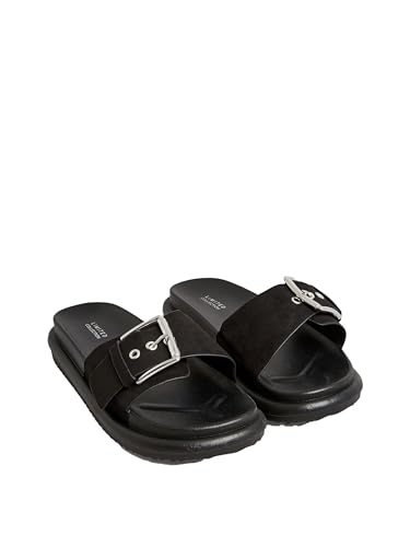 Yours - Buckle Strap Mule Sandals In Wide E Fit & Extra Wide Eee Fit - Women's