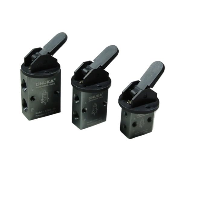 1 válvula mecánica neumática de control manual de 2 posiciones y 3 vías PT 1/4
