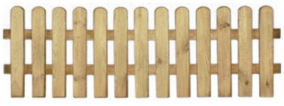 StaketenZaun 'Premium' 180x60/60cm - gerade – kdi / V2A Edelstahl Schrauben verschraubt - aus getrocknetem Holz glatt gehobelt – gerade Ausführung - kesseldruckimprägniert