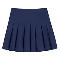 Arshiner Faltenrock Mädchen Tennisrock Plissee Sommerrock Blau Sportrock Hohe Taille Golf Skorts Schuluniform Rock 160/12-13 Jahre