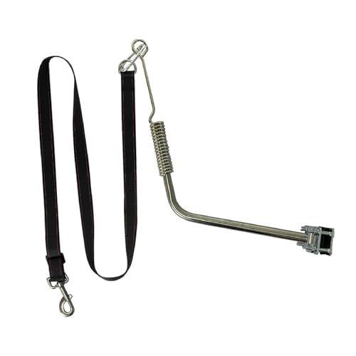 Bike Dog Leash Attachment Hands-Free Bicycle Dog Leash with Spring Shock Absorber Adjustable Clamp & Swivel Connector for Safe Cycling with Dogs
