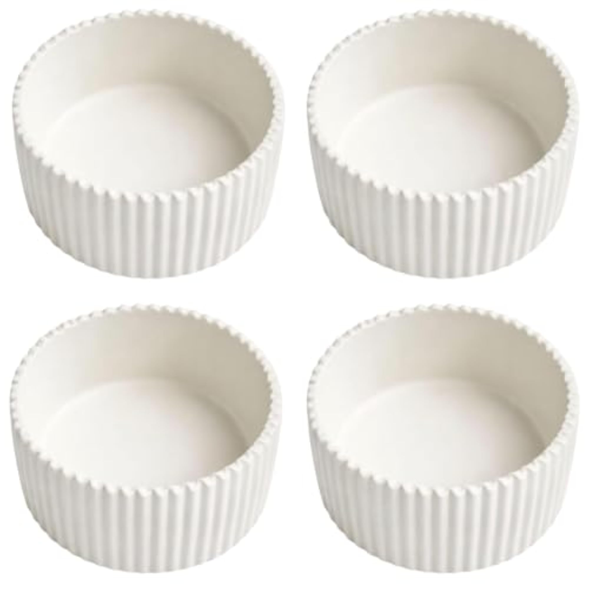 White Ribbed Candle Jar, Round Empty Container for DIY Candle Making