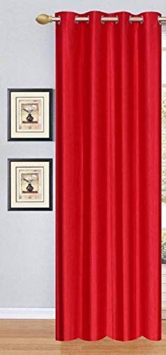 Image of Avi Trendz Polyster Curtain Set of 1(Red, 4 x 9)