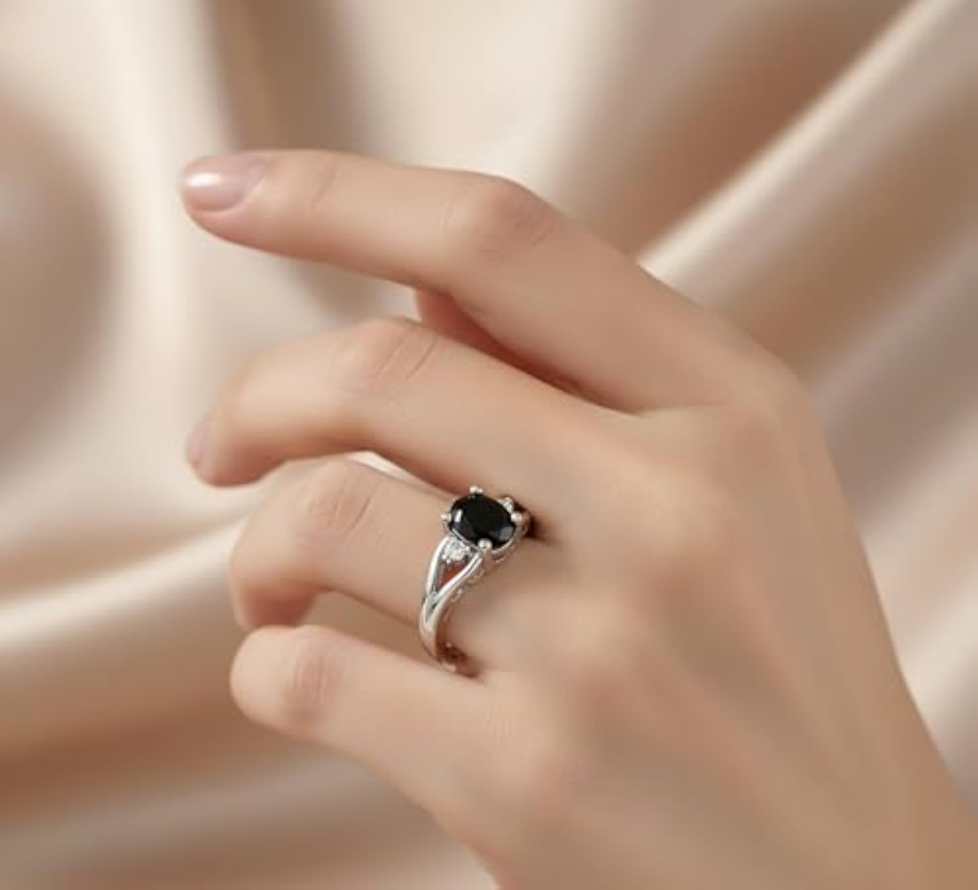 925 Silver Ring with Natural Blue Topaz Stone, Valentine's Gift