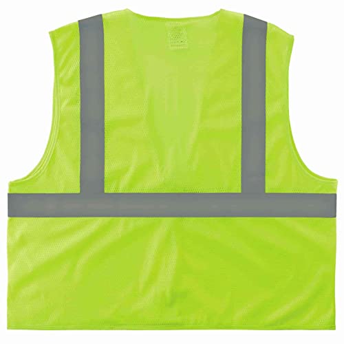 Image of Ergodyne GloWear Reflective Safety Vest, Yellow, Orange, Mesh, Adults, Unisex, Hi-Visibility Safety Vest, Vest