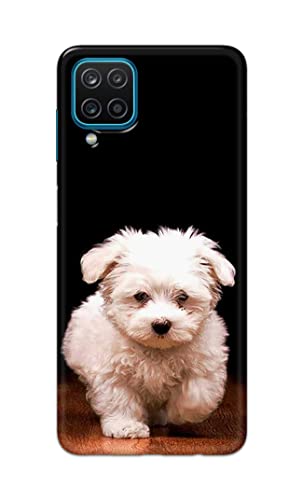 Image of PRINTFIDAA� Printed Hard Back Cover Case for Samsung Galaxy A12 Back Cover (Puppy Dog) -2808