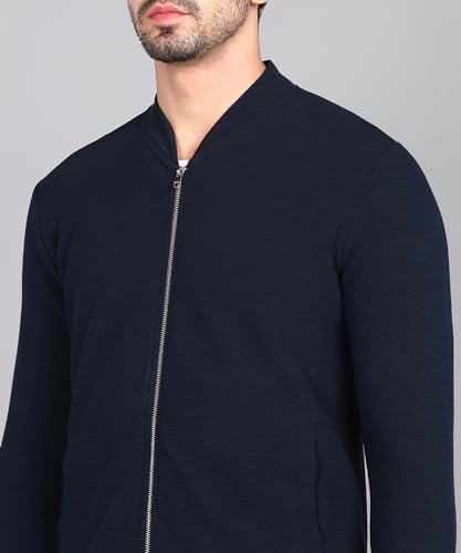 Image of Alan Jones Clothing Men's Cotton Blend Regular Solid Corduroy Front Zipper Jacket