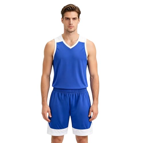 Survêtement homme de basketball anti-transpiration ensemble débardeur et short adultes