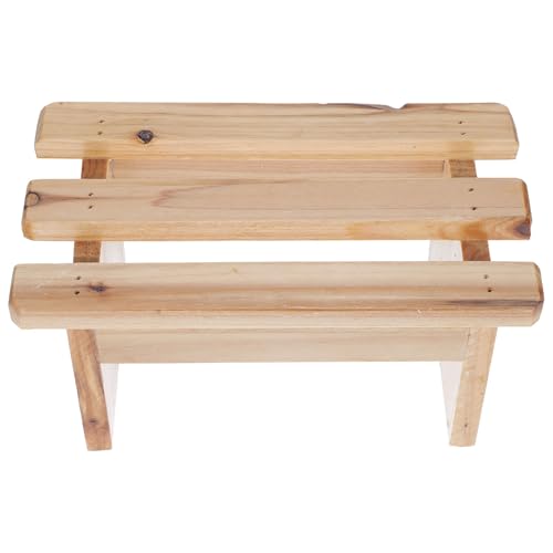 HEMOTON Reposapiés de Madera Maciza para Sauna y Baño Taburete Antideslizante de 11 CM de Color Madera Natural Barniz Reposapiés Portátil para Relajación y Cuidado de Pies