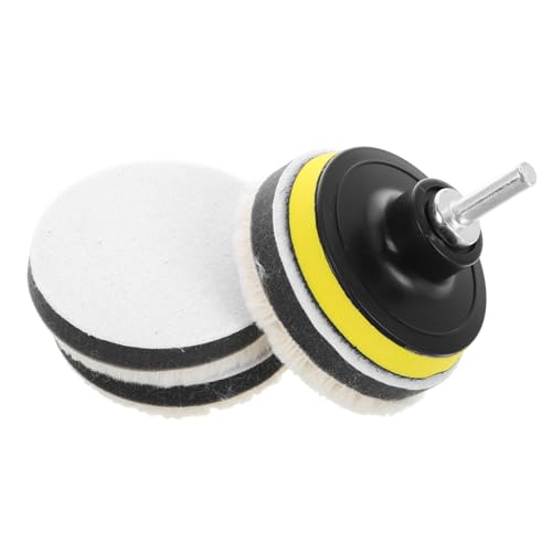 Cabilock Professional Car Polisher Pad Set 5 Pieces Wool Felt Polishing Wheel Buffing Angle Grinder Wheel Sanding Backing Plate Pad for Auto Detailing