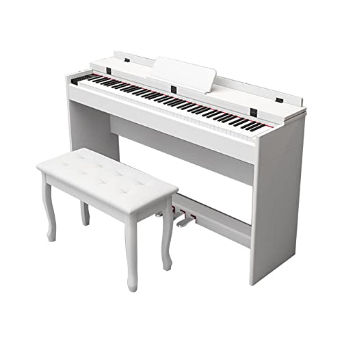 Piano numérique à 88 touches avec clavier à action pondérée et graduée avec support de meuble, banc USB/MIDI Home Piano électrique for débutant et professionnel (Color : White) - Les Beatles, Paul McCartney, John Lennon, RIngo Starr, George Harrison Piano numérique à 88 touches avec clavier à action pondérée et graduée avec support de meuble, banc USB/MIDI Home Piano électrique for débutant et professionnel (Color : White)